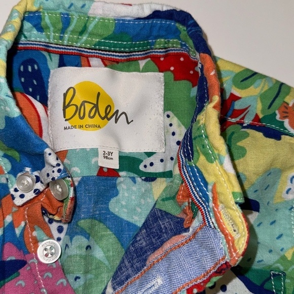 Mini Boden Boy’s Aquatic Vacation Shirt Sz 2-3T - Picture 4 of 4